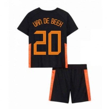 Paesi Bassi Donny van de Beek 20 Bambino Maglia Trasferta Euro 2020 Manica Corta (+ Pantaloncini)